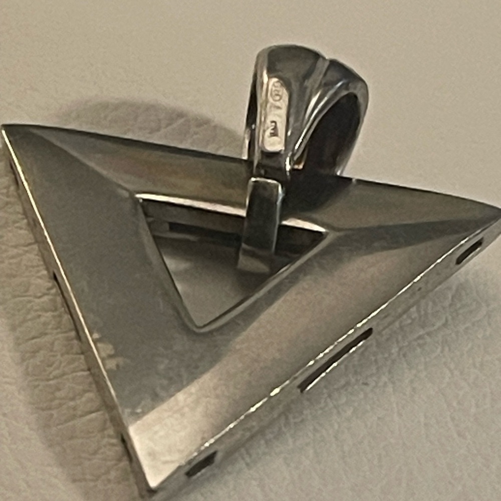 Sterling Silver Triangle Pendent - image 6